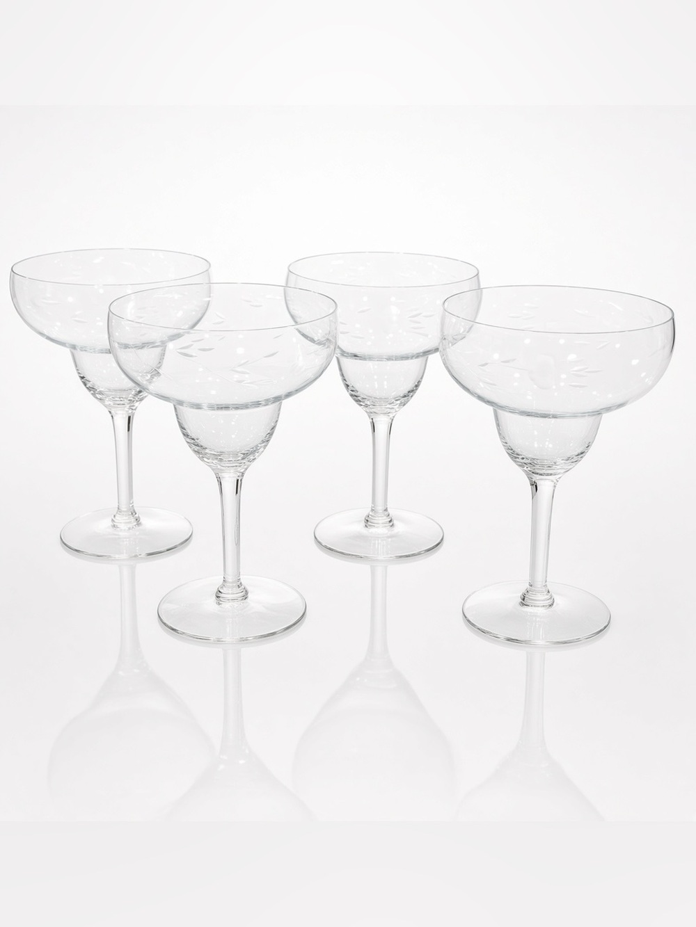 Vintage Princess House Heritage #479 Crystal Margarita Glasses Set of 4 USA